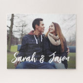 Persoonlijke gekoppelde parketnamen en aangepaste legpuzzel (Horizontaal)