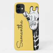 Persoonlijke Gele Giraffe Case-Mate iPhone Case (Achterkant)