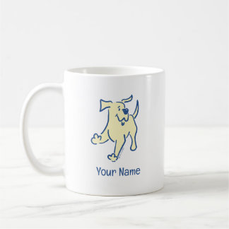Persoonlijke Gele Lab Puppy Schattig Eenvoudig Wit Koffiemok