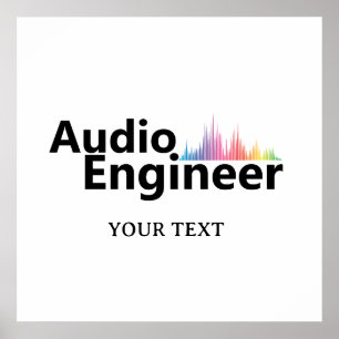 Persoonlijke Geluidstechnicus Audio-engineering Poster