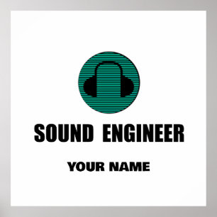 Persoonlijke Geluidstechnicus Audio-engineering Poster
