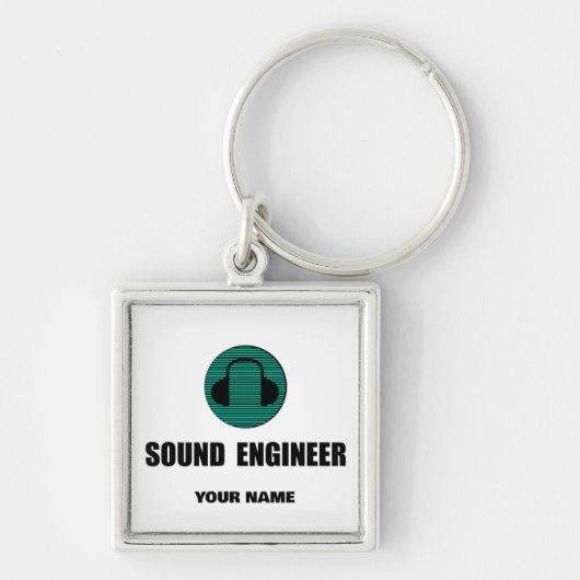 Persoonlijke Geluidstechnicus Audio-engineering Sleutelhanger (Voorkant)