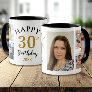 Persoonlijke Gelukkige 30e Verjaardag 5 Foto Colla Mok