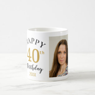 Persoonlijke Gelukkige 40e Verjaardag 5 Foto Colla Koffiemok