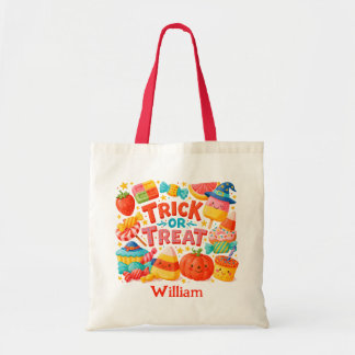 Persoonlijke Gelukkige Halloween Grap of Snoep Zak Tote Bag