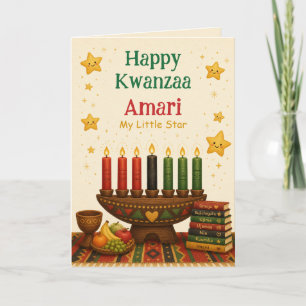 Persoonlijke Gelukkige Kwanzaa Mijn Kleine Ster Ki Feestdagen Kaart