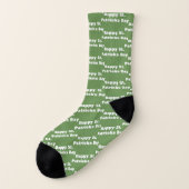 Persoonlijke Gelukkige St. Patricks Dag Groene Naa Sokken (Links - buitenkant)