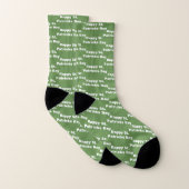 Persoonlijke Gelukkige St. Patricks Dag Groene Naa Sokken (Paar)