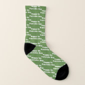 Persoonlijke Gelukkige St. Patricks Dag Groene Naa Sokken (Links binnenkant)