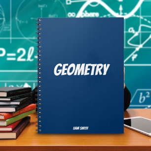 Persoonlijke Geometrie Eenvoudig Koningsblauw Notitieboek