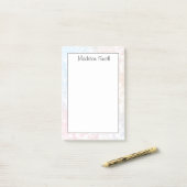 Persoonlijke geometrische post-it® notes (Op bureau)