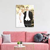 Persoonlijke Gepersonaliseerd bruiloft foto Canvas Afdruk (Insitu (Woonkamer))