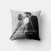 Persoonlijke Gepersonaliseerd bruiloft foto Kussen (Voorkant)