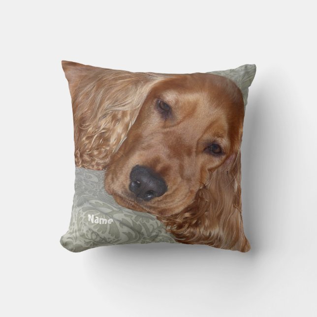 Persoonlijke geschenken voor Cute Cocker Spaniel Kussen (Voorkant)