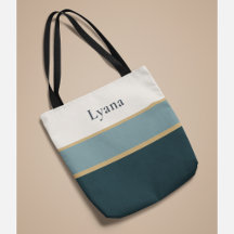 Persoonlijke Gestreepte Naam Tote – Minimale Luxe