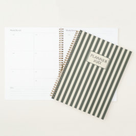 Persoonlijke gestreepte planner 20XX