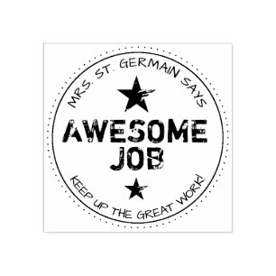 Persoonlijke geweldige baan rubberstempel