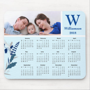 Persoonlijke gezelfamiliefoto 2018-agenda muismat