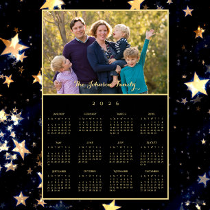Persoonlijke gezelfgemaakte familiefoto Jaarlijkse Poster