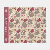Persoonlijke gezellige kattenliefhebbers collage fleece deken (Voorkant (Horizontaal))