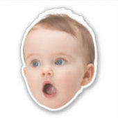 Persoonlijke Gezichtstickers, Aangepaste Gezichts  Sticker (Voorkant)