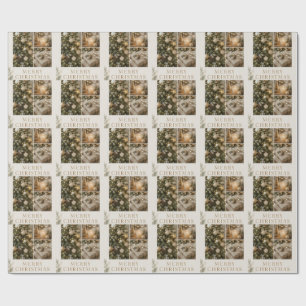 Persoonlijke gezinskerstfoto stijl cadeaupapier
