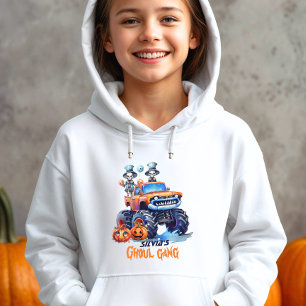 Persoonlijke Ghoul Gang Meisjes Halloween Hoodie