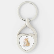 Persoonlijke Giraffe Love Metal Sleutelhanger