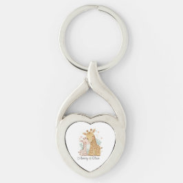 Persoonlijke Giraffe Love Metal Sleutelhanger