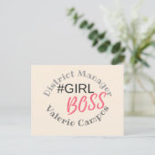 Persoonlijke Girl Boss Briefkaart (Staand voorkant)