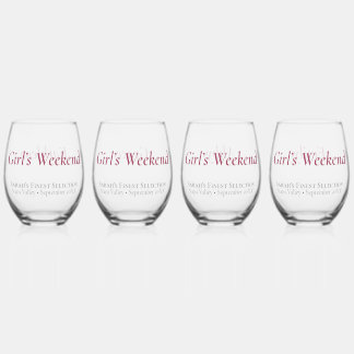 Persoonlijke 'Girls Weekend' Steeloose Wijnglas Se Zonder Voet