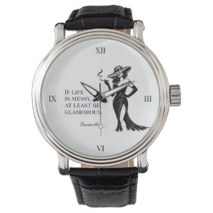 Persoonlijke Glam Stijl Citaat Ontwerp Horloge