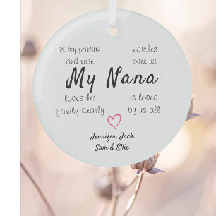 Persoonlijke glazen kerstbal oma glas ornament