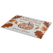 Persoonlijke glazen snijplank voor herfst (Hoek)