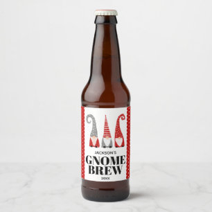 Persoonlijke Gnome Brouw Kerst Zweedse Gnomies Bier Etiket