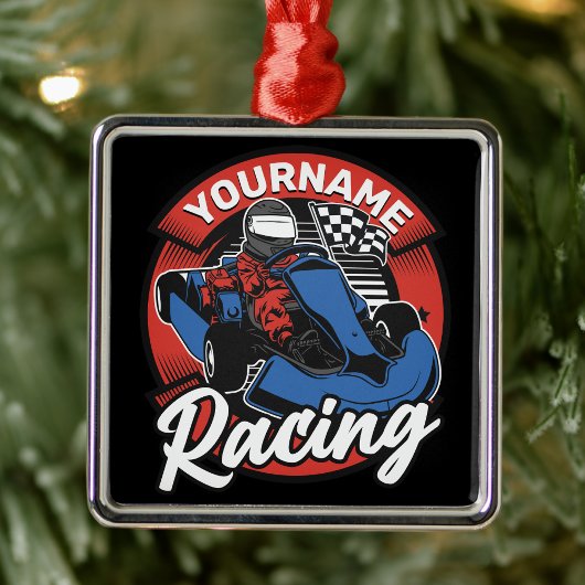 Persoonlijke Go Kart Extreme Racing Karting Race Metalen Ornament