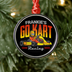 Persoonlijke Go Kart Racing Motorsport Karting Metalen Ornament