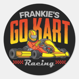 Persoonlijke Go Kart Racing Motorsport Karting Ronde Sticker