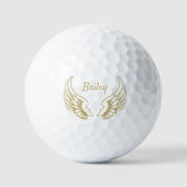 PERSOONLIJKE GOLD ANGEL WINGS GOLFBALLEN (Voorkant)