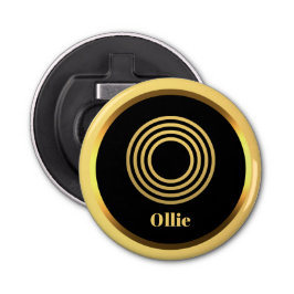 Persoonlijke Gold Monogramed Letter O Button Flesopener