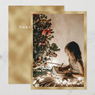 Persoonlijke Gold Photo Holiday kerstKaart
