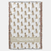 Persoonlijke Golden Retriever  Deken (Voorkant Verticaal)