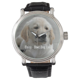 Persoonlijke Golden Retriever Dog Foto en naam Horloge