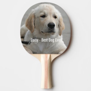 Persoonlijke Golden Retriever Dog Foto en naam Tafeltennisbatje