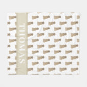 Persoonlijke Golden Retriever Fleece Deken (Voorkant (Horizontaal))