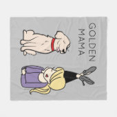 Persoonlijke Golden Retriever Mama Fleece Deken (Voorkant (Horizontaal))