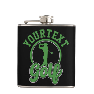 Persoonlijke Golf ADD NAME Retro Pro Golfer Swing Heupfles