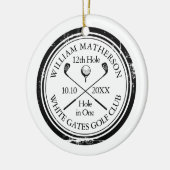 Persoonlijke Golf Hole in One Aandenken Keramisch Ornament (Links)