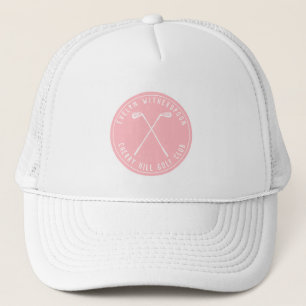 Persoonlijke golf roze trucker pet