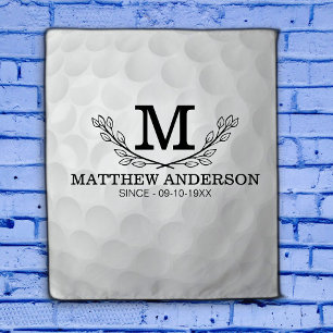 Persoonlijke Golfbal Patroon Naam Initialen Leefti Wandkleed